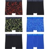 Hanes Boys’ Moves Breathable Boxer Brief Underwear, Performance Stretch Boxer Briefs for Boys, Moisture-wicking, 6-pk(Blue/Black/Red/Lime Print)