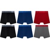 Hanes Boys’ Moves Performance Underwear Boxer Brief, 6-pack, All Over Mesh Moisture Wicking Boxer Briefs(Medium Grey  Royalty Blue  Black  Vintage Car Red  Black  Royalty Blue)