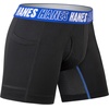 Hanes Boys’ Moves Underwear, Anti-chafe Boxer Briefs for Boys, 6-pack(Black- Regular Leg)