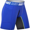 Hanes Boys’ Moves Underwear, Anti-chafe Boxer Briefs for Boys, 6-pack(Black/Blue- Long Leg)