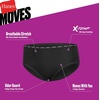 Hanes Girls’ Underwear Brief and Hipsters 6-Pack – Moves Breathable Stretch – X-Temp Moisture-Wicking Girls’ Panties(Black/Grey)