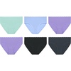 Hanes Girls’ Underwear Brief and Hipsters 6-Pack – Moves Breathable Stretch – X-Temp Moisture-Wicking Girls’ Panties(Purple/Blue/Mint/Black/Grey)