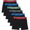 Hanes Boys’ Moves Performance Underwear Boxer Brief, 6-pack, All Over Mesh Moisture Wicking Boxer Briefs(Black – 6 Pack)