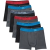 Hanes Boys’ Moves Performance Underwear Boxer Brief, 6-pack, All Over Mesh Moisture Wicking Boxer Briefs(Black/Grey – 6 Pack)