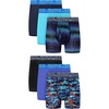 Hanes Boys’ Moves Performance Underwear Boxer Brief, 6-pack, All Over Mesh Moisture Wicking Boxer Briefs(Dazzling Blue Digi Camo Print  Deep Dazzling Blue  Dazzling Blue/Navy Wave Print  Black  Blue Atoll  Athletic Navy)