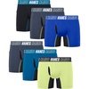 image:imageHanes Boys Moves Underwear Antichafe Boxer Briefs for Boys 6packBlackBlueLime Regular Leg