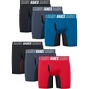 Hanes Boys’ Moves Underwear, Anti-chafe Boxer Briefs for Boys, 6-pack(Black/Blue/Red- Long Leg)
