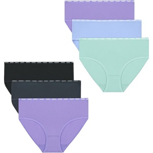 Hanes Girls’ Underwear Brief and Hipsters 6-Pack – Moves Breathable Stretch – X-Temp Moisture-Wicking Girls’ Panties(Purple/Blue/Mint/Black/Grey)