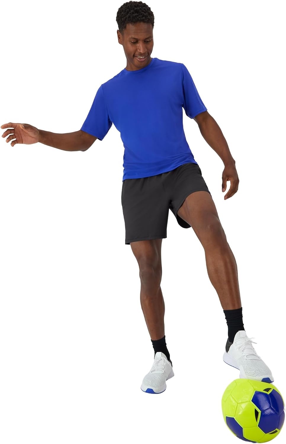 image:imageHanes Mens Moves Performance Shorts Athletic MoistureWicking Shorts with Pockets 6 InseamBlack
