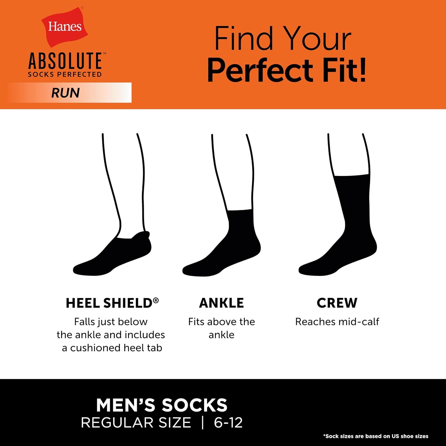 image:imageHanes Mens Socks Pack 4pair Pack Absolute Run Cushioned Heelshield Tab Moisturewicking Mens SocksWhite Ankle