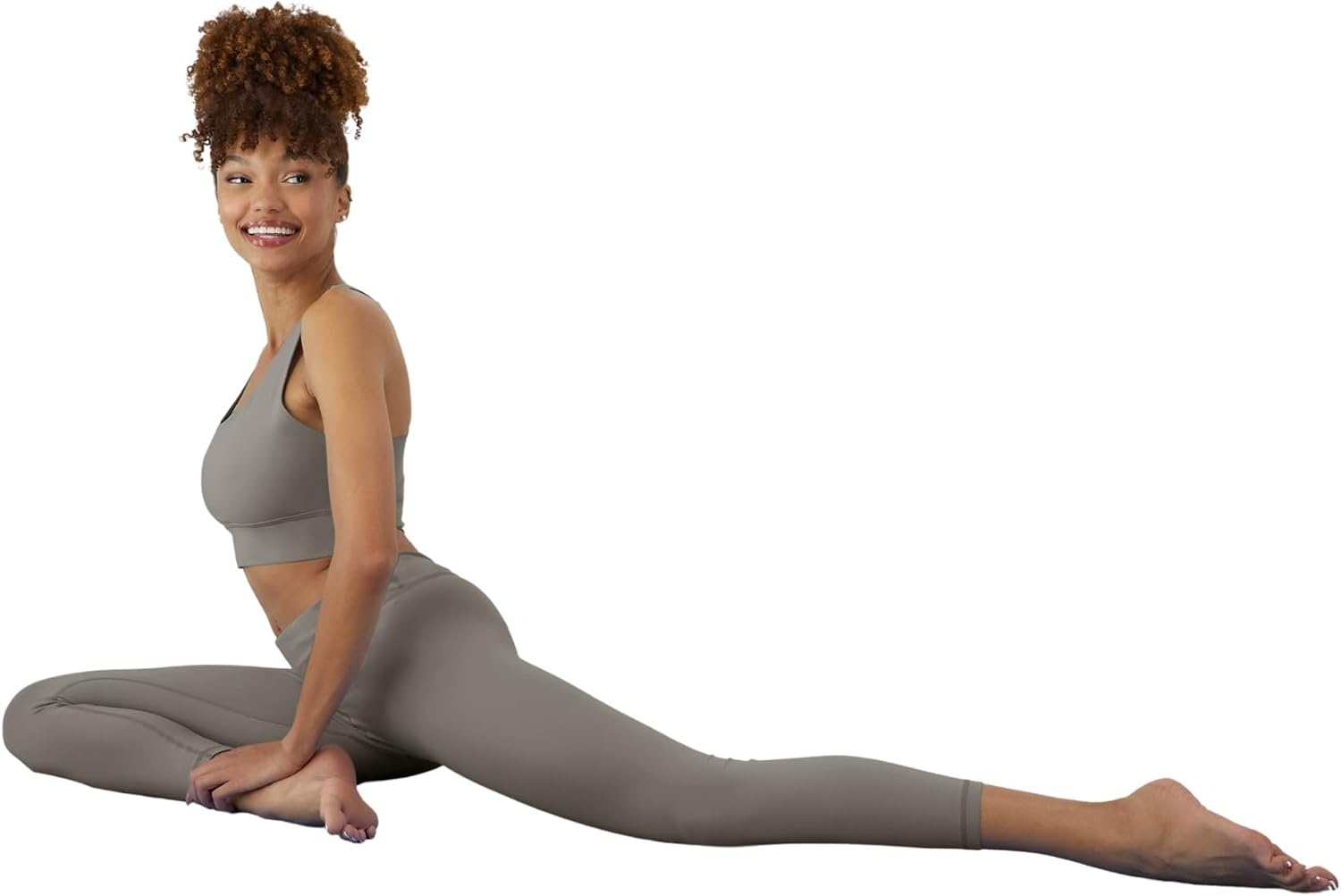 image:imageHanes Womens Leggings Clothing Moves 78 Soft Leggings with Pocket Moisture Wicking Womens Clothing Pants 25 InseamCool Grey