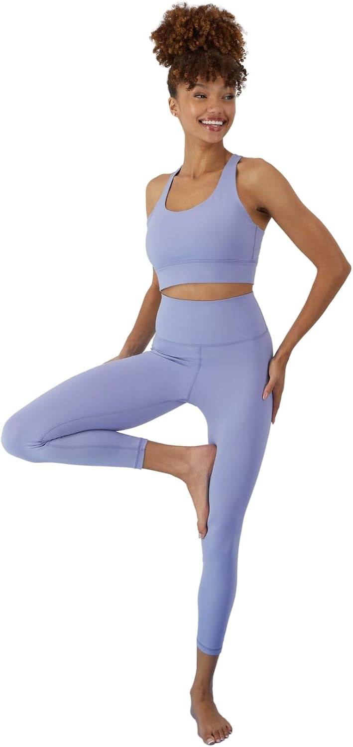image:imageHanes Womens Leggings Clothing Moves 78 Soft Leggings with Pocket Moisture Wicking Womens Clothing Pants 25 InseamPeri Blue