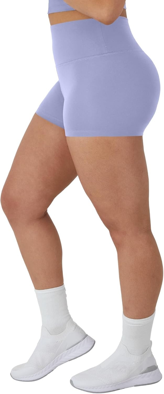 image:imageHanes Womens Moves Bike Shorts Soft amp Stretchy Workout Shorts with Interior Pocket MoistureWicking 3 Or 7 InseamPeri Blue