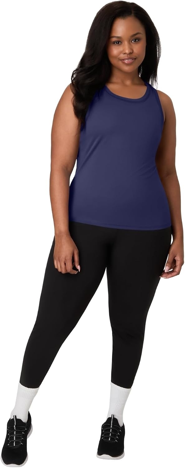 image:imageHanes Womens Moves Tank Top Stretch Tank for Women MoistureWicking Tank TopImperial Indigo