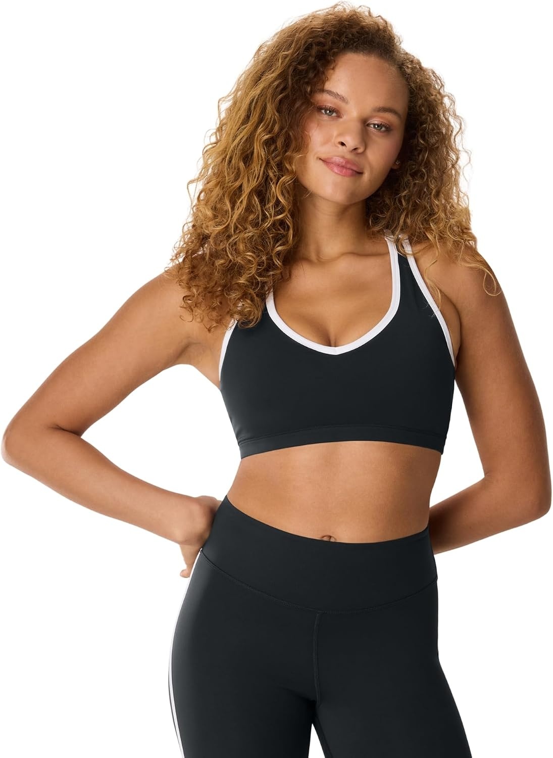 image:imageHanes Womens Racerback Sports Bra MoistureWicking Stretch ActivewearBlack