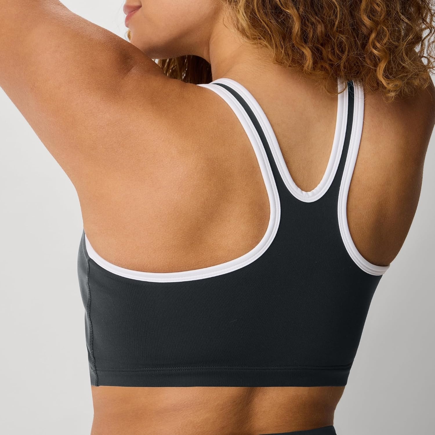 image:imageHanes Womens Racerback Sports Bra MoistureWicking Stretch ActivewearBlack