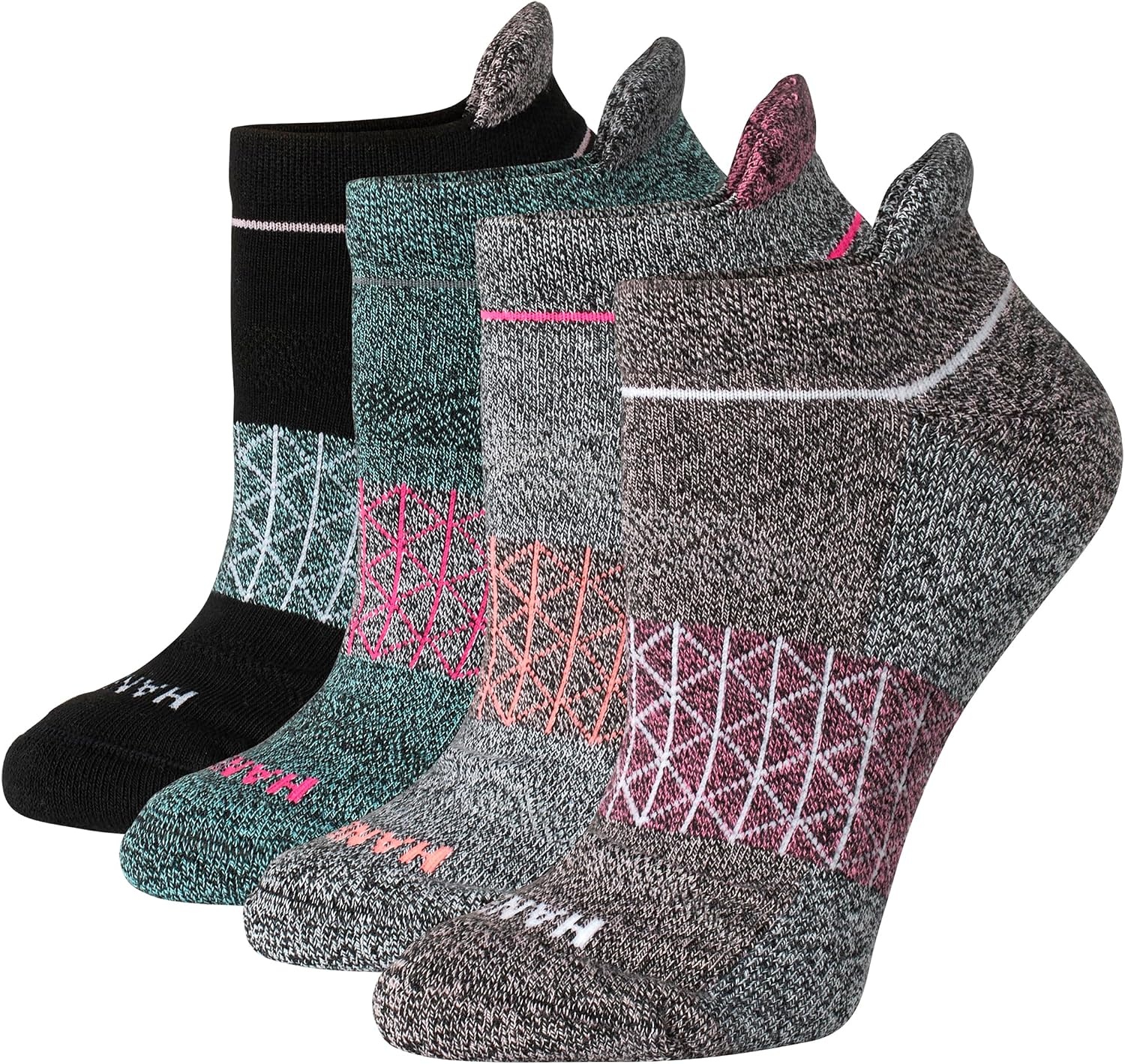 image:imageHanes Womens Socks 4pack Absolute Active Cushioned Moisturewicking Best Womens Socks Crew Ankle and No ShowGray