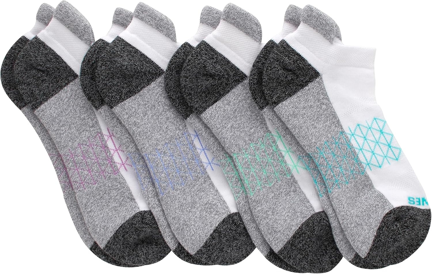 image:imageHanes Womens Socks 4pack Absolute Active Cushioned Moisturewicking Best Womens Socks Crew Ankle and No ShowWhite