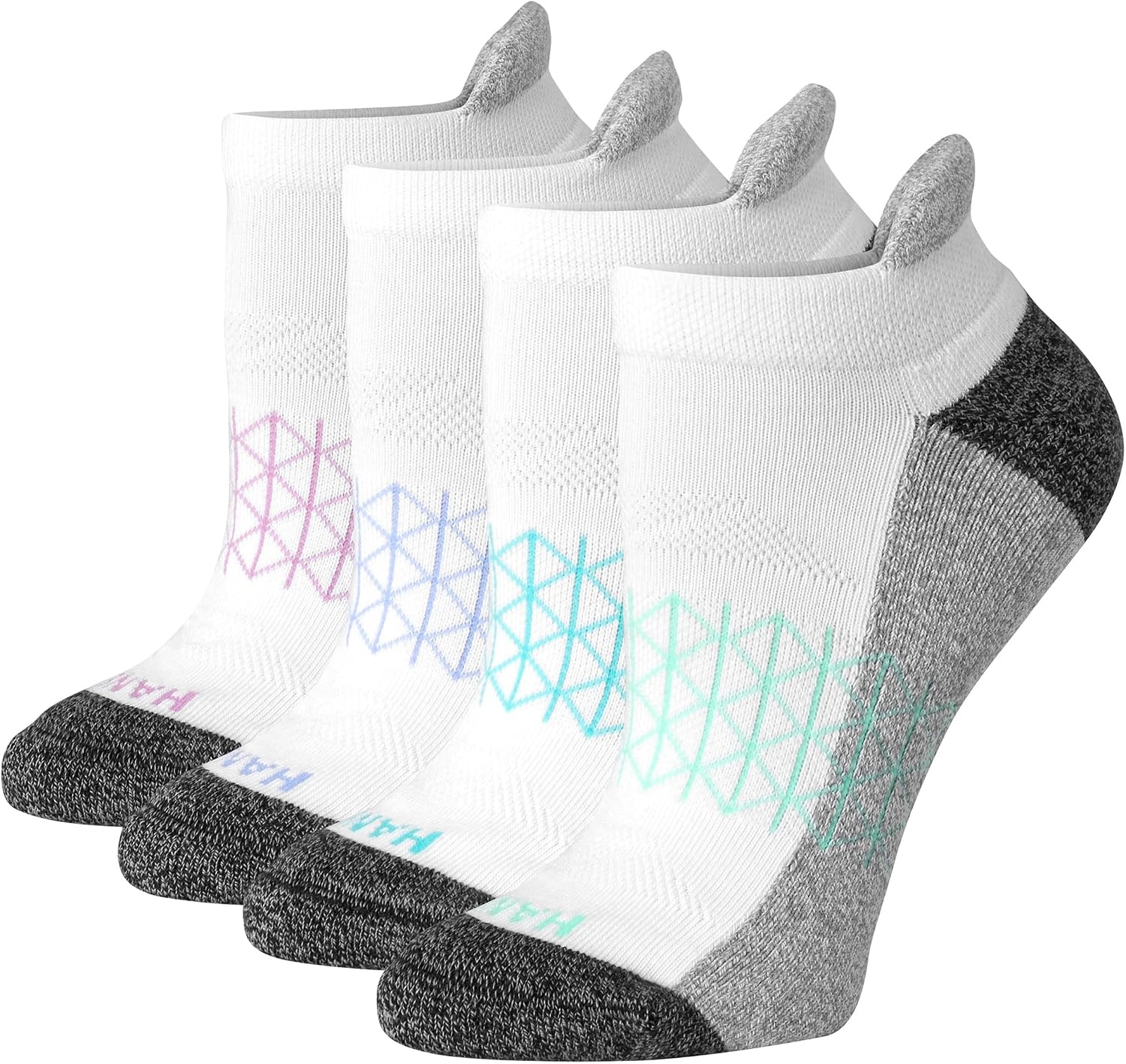 image:imageHanes Womens Socks 4pack Absolute Active Cushioned Moisturewicking Best Womens Socks Crew Ankle and No ShowWhite