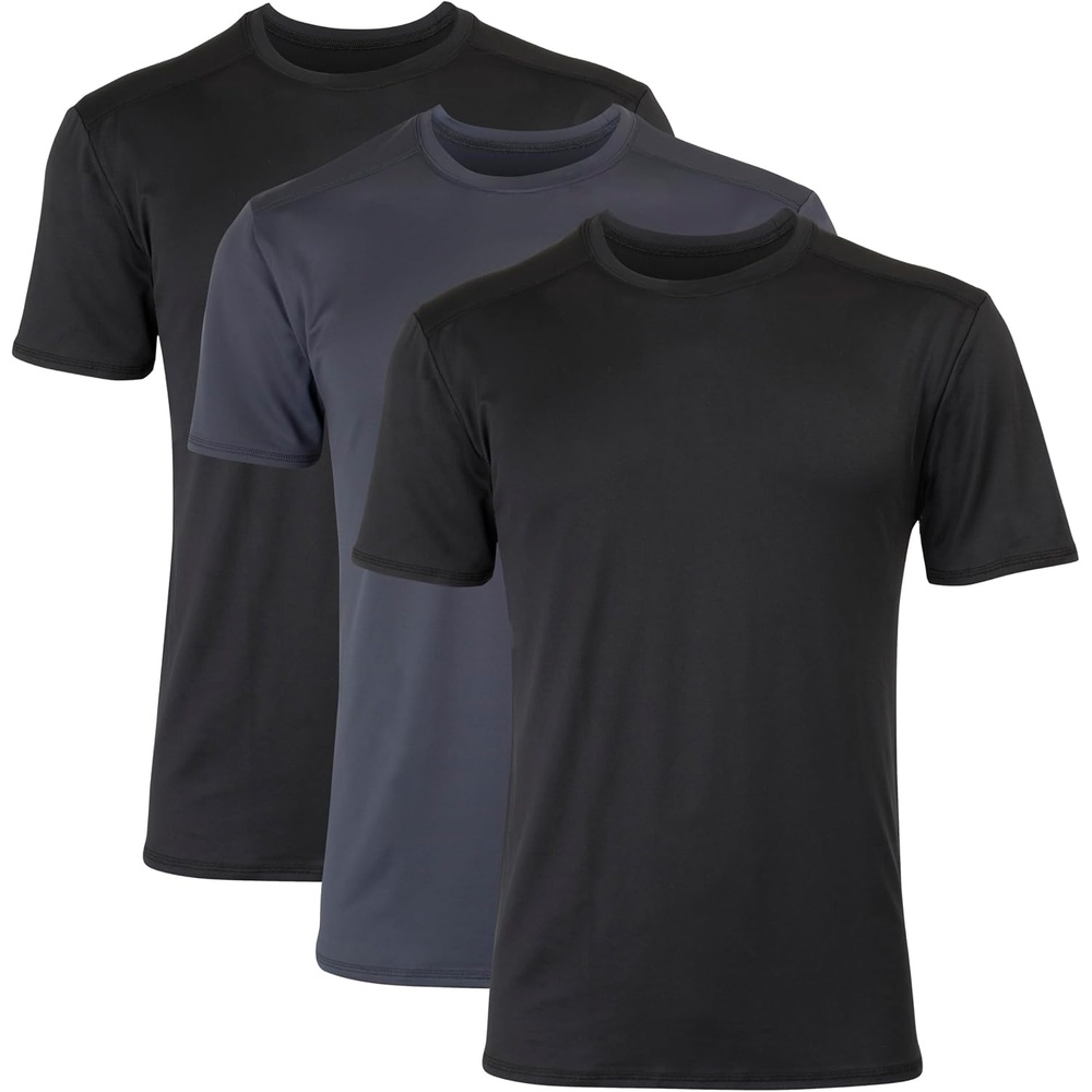 image:imageHanes Mens Moves Mesh TShirt XTemp MoistureWicking TeeBlackGrey