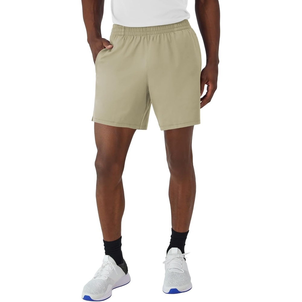 image:imageHanes Mens Moves Performance Shorts Athletic MoistureWicking Shorts with Pockets 6 InseamAlfalfa
