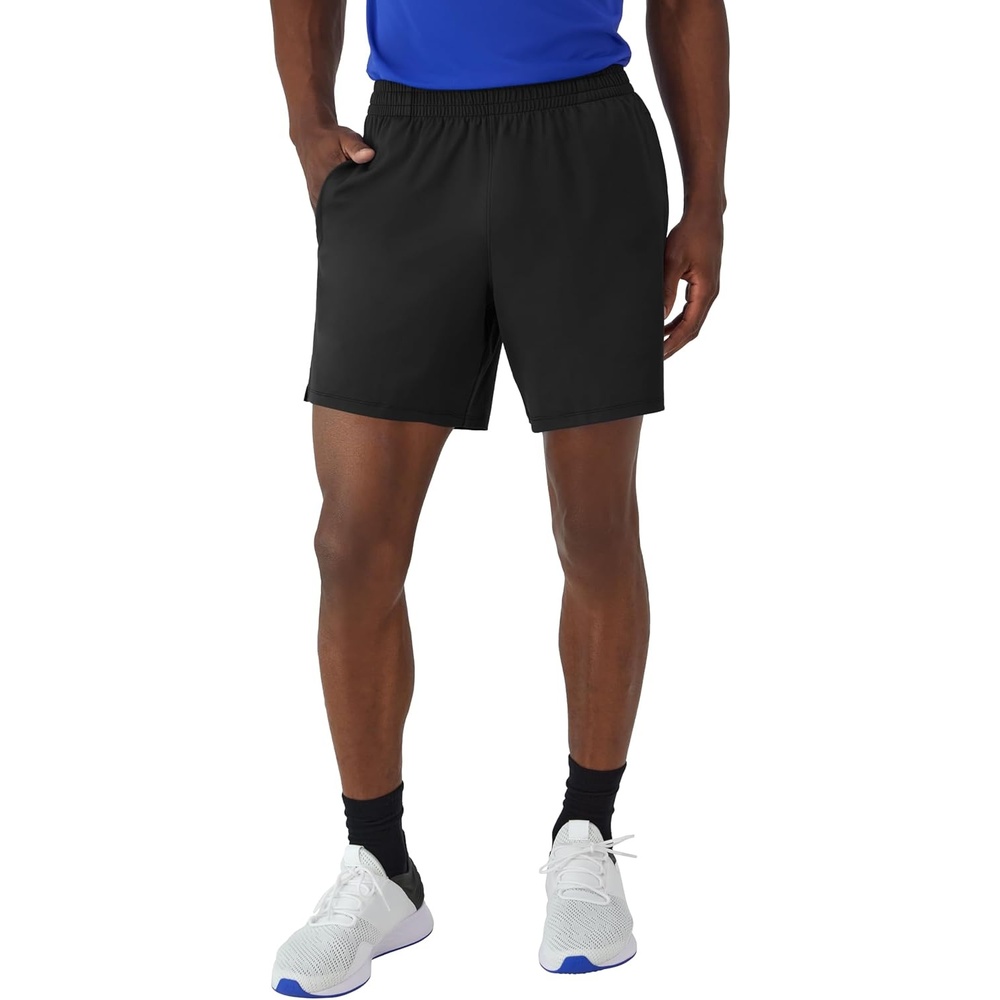 image:imageHanes Mens Moves Performance Shorts Athletic MoistureWicking Shorts with Pockets 6 InseamBlack