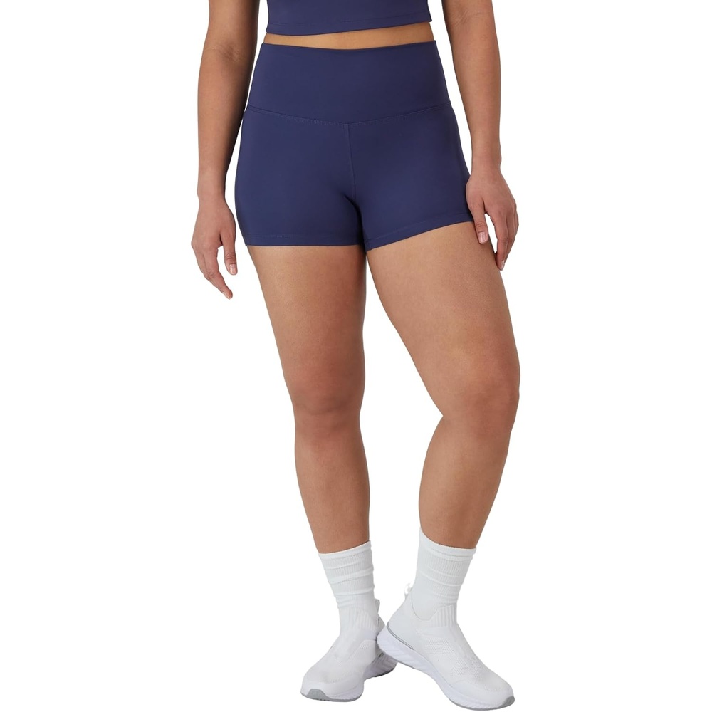 image:imageHanes Womens Moves Bike Shorts Soft amp Stretchy Workout Shorts with Interior Pocket MoistureWicking 3 Or 7 InseamImperial Indigo