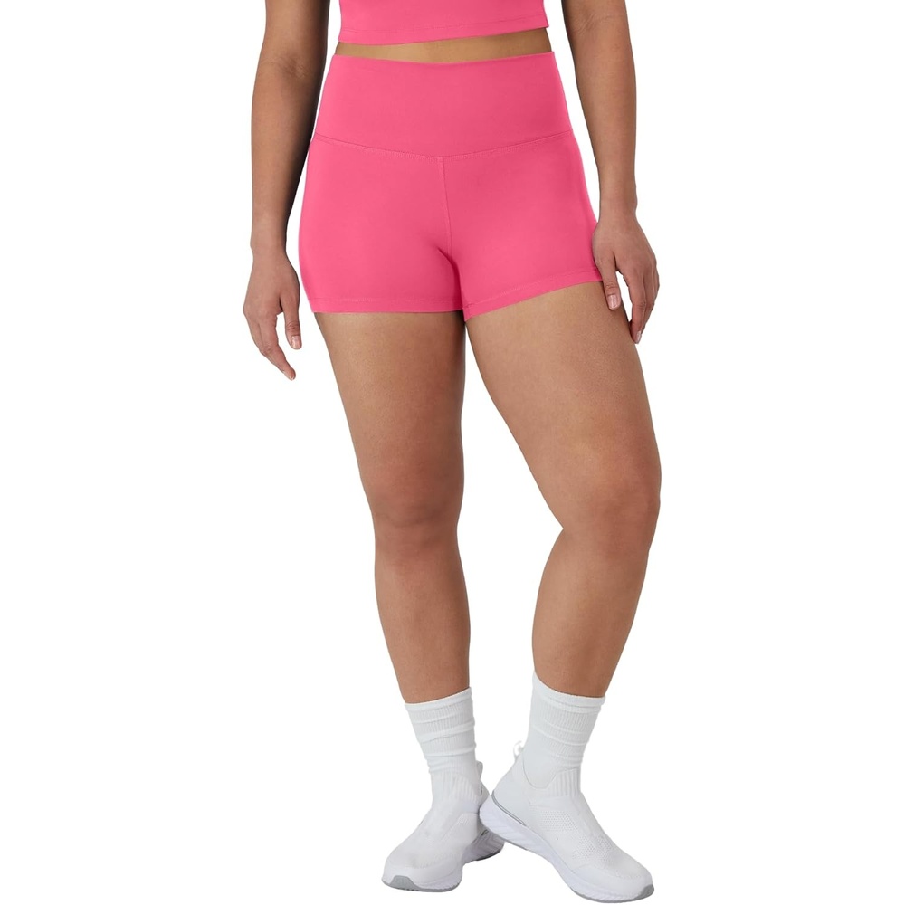 image:imageHanes Womens Moves Bike Shorts Soft amp Stretchy Workout Shorts with Interior Pocket MoistureWicking 3 Or 7 InseamPink Pedestal