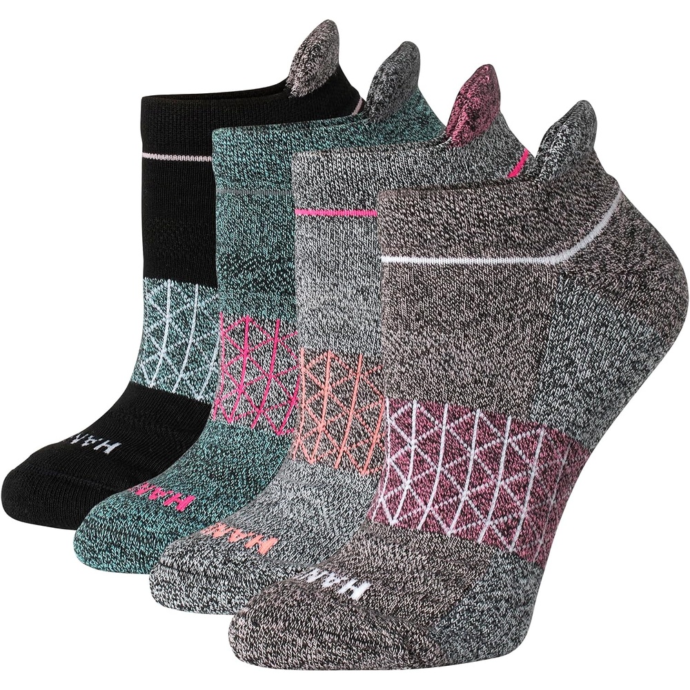 image:imageHanes Womens Socks 4pack Absolute Active Cushioned Moisturewicking Best Womens Socks Crew Ankle and No ShowDark Grey 4 Pack