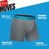 Hanes Boys’ Moves Performance Underwear Boxer Brief, 6-Pack, Mesh Pouch Moisture Wicking Boxer Briefs(Black/Grey – 6 Pack)