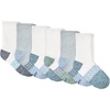 Hanes Boy’s Socks, Ankle, Crew, & No Show 6-pack, Absolute Active Cushioned Sports Socks for Boys, Moisture-wicking Athletic(Blue/White – Crew)
