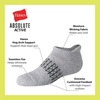 Hanes Boy’s Socks, Ankle, Crew, & No Show 6-pack, Absolute Active Cushioned Sports Socks for Boys, Moisture-wicking Athletic(Grey/Black – Heel Shield)