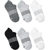 Hanes Boy’s Socks, Ankle, Crew, & No Show 6-pack, Absolute Active Cushioned Sports Socks for Boys, Moisture-wicking Athletic(Grey/Black – Heel Shield)