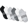 Hanes Boy’s Socks, Ankle, Crew, & No Show 6-pack, Absolute Active Cushioned Sports Socks for Boys, Moisture-wicking Athletic(Grey/Black – Heel Shield)