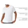 Hanes Men’s Moves Mesh T-Shirt, X-Temp Moisture-Wicking Tee(White)
