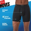 Hanes Men’s Moves Performance Boxer Brief, Total Support Pouch, Regular, Trunk, and Long Leg, 3-pack(Red/Grey/Black)