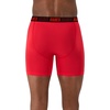 Hanes Men’s Moves Performance Boxer Brief, Total Support Pouch, Regular, Trunk, and Long Leg, 3-pack(Red/Grey/Black)
