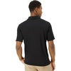 Hanes Men’s Moves Performance Polo, Short Sleeve Polo Shirt for Men, Moisture-Wicking(Black)