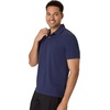 Hanes Men’s Moves Performance Polo, Short Sleeve Polo Shirt for Men, Moisture-Wicking(Imperial Indigo Heather)