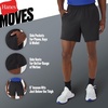 Hanes Men’s Moves Performance Shorts, Athletic Moisture-Wicking Shorts with Pockets, 6” Inseam(Blue Dive)