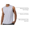 Hanes Men’s Moves Tank, Performance Tank for Men, Moisture-Wicking Tank Top, 4-Way Stretch(Tubing Grey)