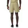 Hanes Men’s Moves Workout Shorts with Boxer Brief Liner & Total Support Pouch, Moisture-Wicking Shorts, 5” Inseam(Alfalfa/Black)