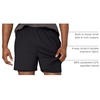 Hanes Men’s Moves Workout Shorts with Boxer Brief Liner & Total Support Pouch, Moisture-Wicking Shorts, 5” Inseam(Black)