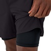 Hanes Men’s Moves Workout Shorts with Boxer Brief Liner & Total Support Pouch, Moisture-Wicking Shorts, 5” Inseam(Black)