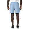 Hanes Men’s Moves Workout Shorts with Boxer Brief Liner & Total Support Pouch, Moisture-Wicking Shorts, 5” Inseam(Upstate Blue/Black)