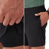 Hanes Men’s Moves Workout Shorts with Boxer Brief Liner & Total Support Pouch, Moisture-Wicking Shorts, 7” Inseam(Black)
