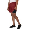 Hanes Men’s Moves Workout Shorts with Boxer Brief Liner & Total Support Pouch, Moisture-Wicking Shorts, 7” Inseam(Cardinal Red)