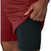 Hanes Men’s Moves Workout Shorts with Boxer Brief Liner & Total Support Pouch, Moisture-Wicking Shorts, 7” Inseam(Herbal Olive Green)