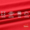 Hanes Men’s Moves Workout Shorts with Boxer Brief Liner & Total Support Pouch, Moisture-Wicking Shorts, 7” Inseam(Holly Berry Red)