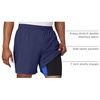 Hanes Men’s Moves Workout Shorts with Boxer Brief Liner & Total Support Pouch, Moisture-Wicking Shorts, 7” Inseam(Imperial Indigo)